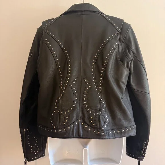 Harley-Davidson Genuine Leather Moto Jacket | Studded Detail | Women’s XL - Picture 3 of 12